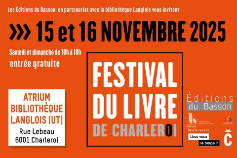 Festival du livre de Charleroi 2025